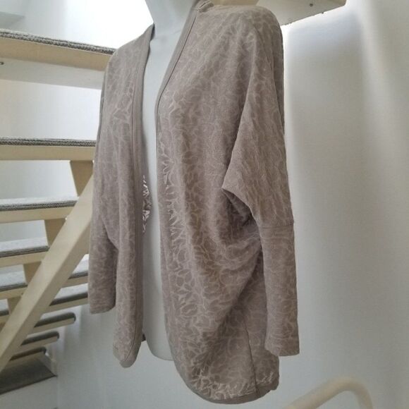 Miss Selfridge Taupe Open-Front Lightweight Batwing Cardigan – Size UK 10 - Picture 2 of 6
